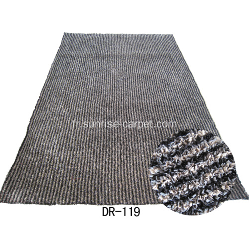 Tapis Shaggy bande polyester